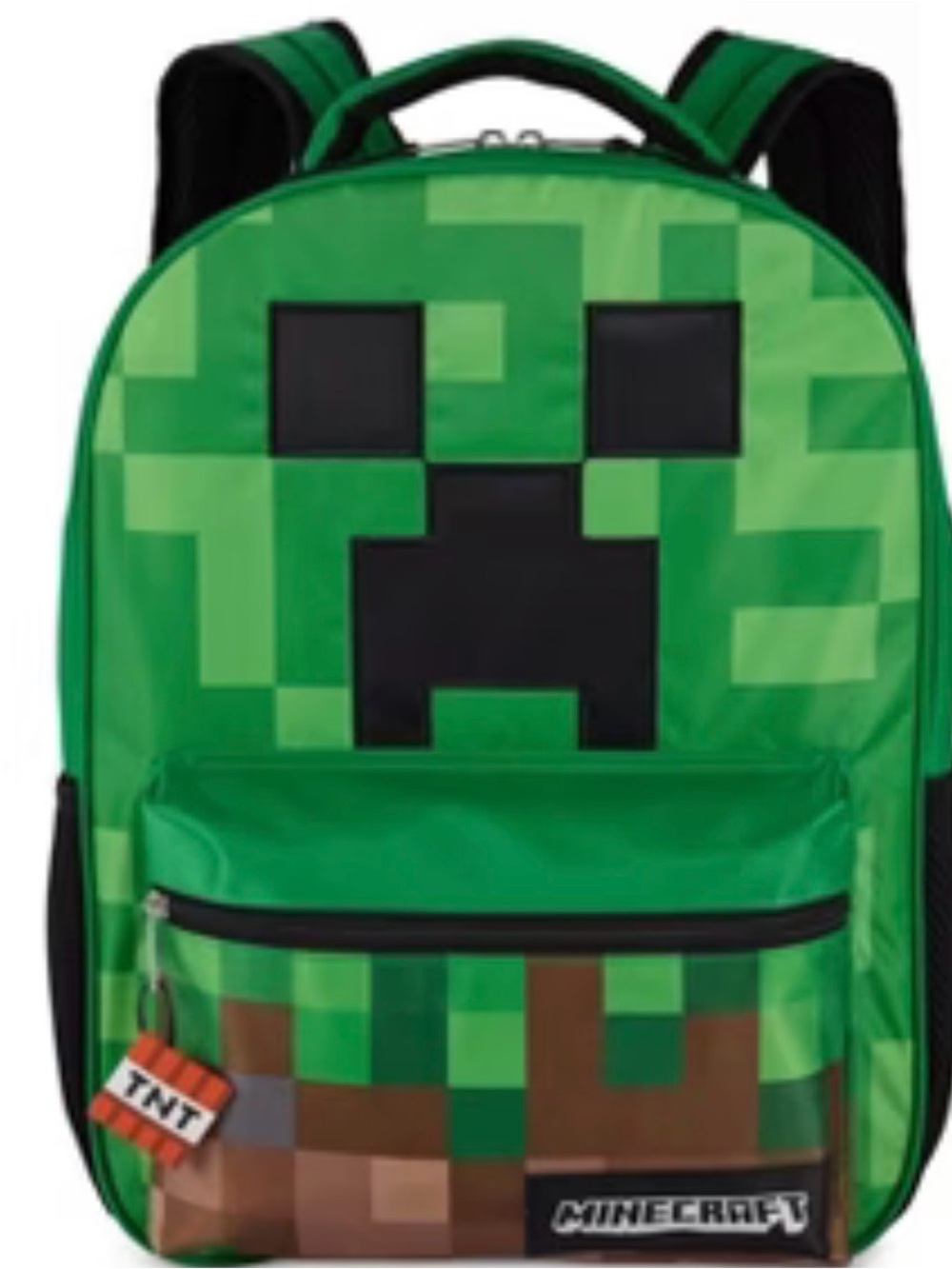 Minecraft Creeper Big Face Backpack 17”New School Bag